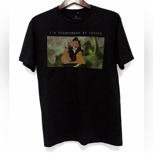 Disney The Lion King Scar “I’m Surrounded by Idiots” Graphic T-Shirt Black L